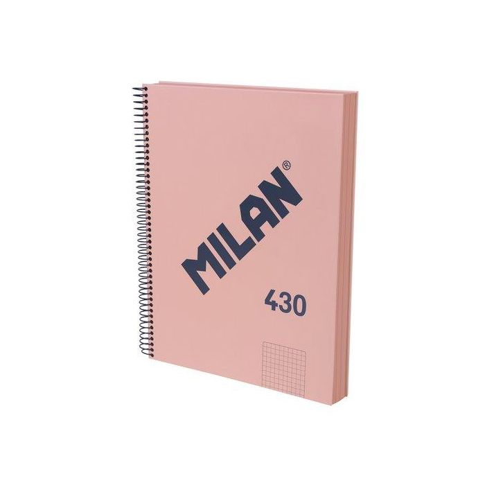 Bloc Milan 430 Since 1918 Tapa Extra A4 120H Cuadric.5X5 95G Rosa 3 unidades