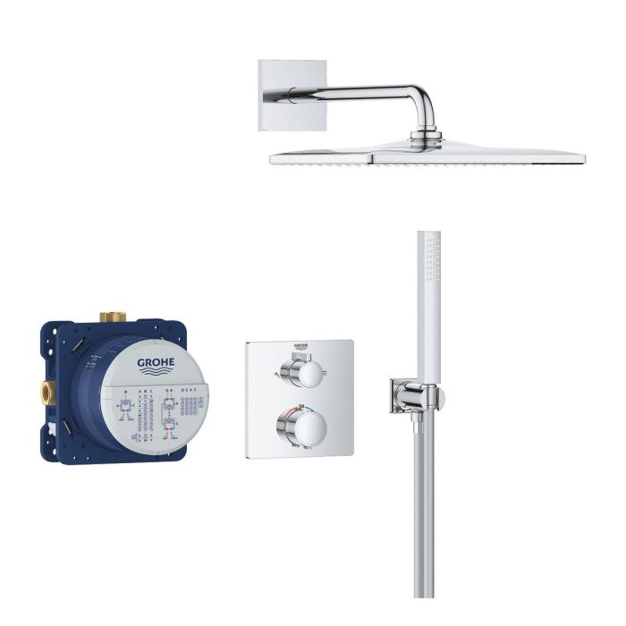 Grohe 34881000 Conjunto de ducha empotrado 1 chorro Mezclador termostático Gris 1