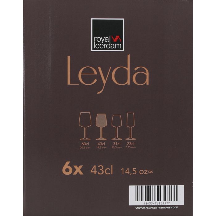 Royal Leerdam - Set de 6 Copas de Vino de Cristal Leyda 43 cl 2