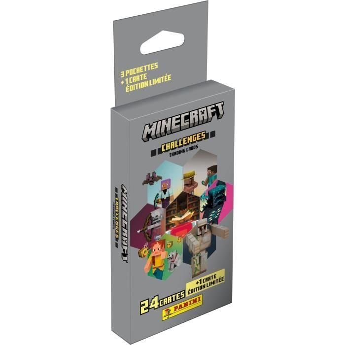Pegatinas - PANINI - Minecraft TC 4 - Blíster de 3 compartimentos - 1 tarjeta de edición limitada - 24 pegatinas 1 Pegatinas - PANINI - Minecraft TC 4 - Blíster de 3 compartimentos - 1 tarjeta de edición limitada - 24 pegatinas 1