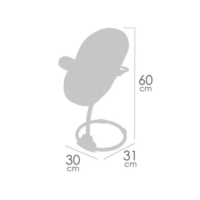 Decuevas Trona Columpio Tulipe 3x1 para Muñecas hasta 50 cm, 30x31x60 cm