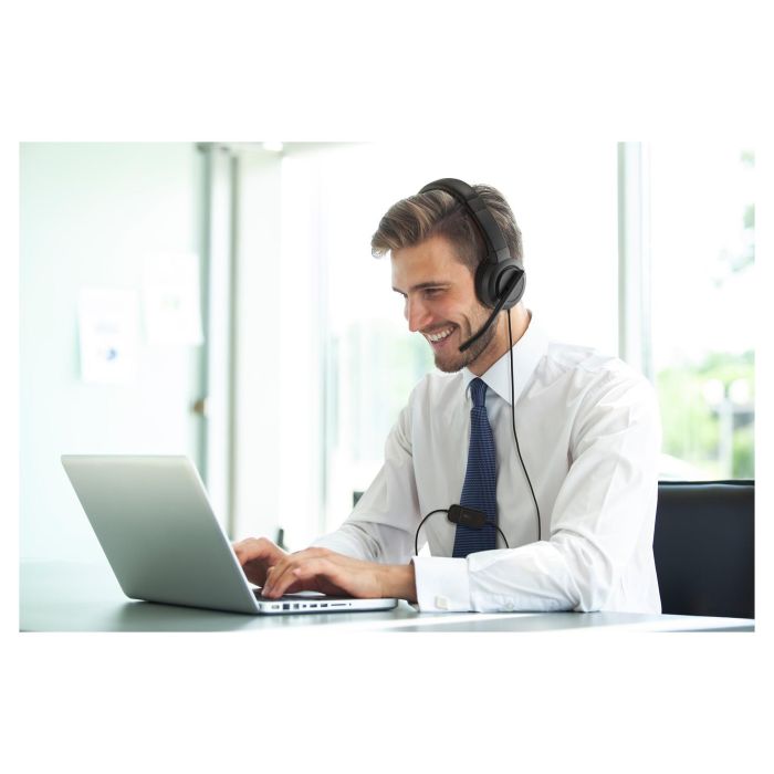 Auriculares con Micrófono Kensington H1000 Negro Auriculares con Micrófono Kensington H1000 Negro