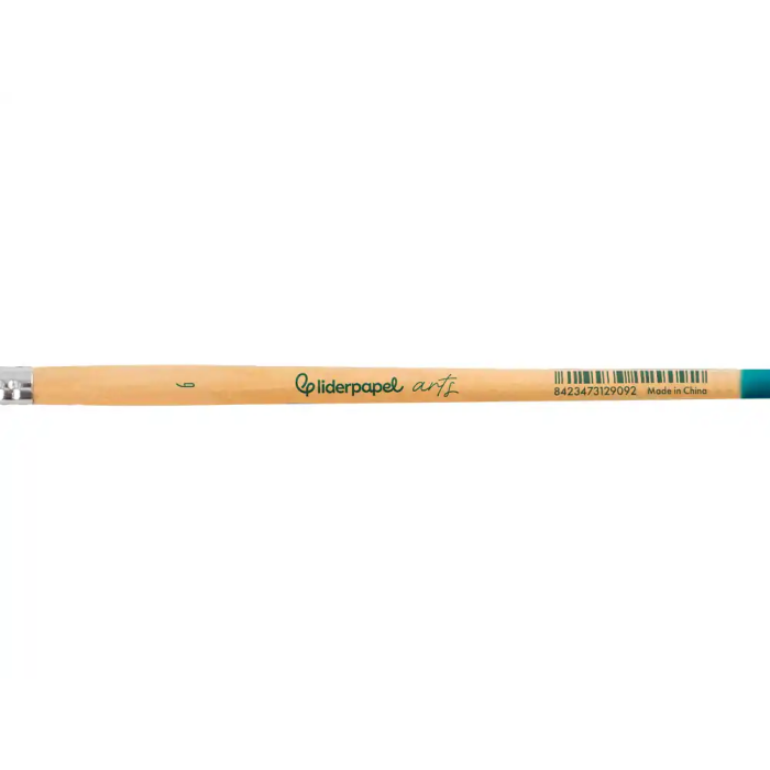 Liderpapel Pincel nº 6 Punta Filbert/Lengua de Gato Pelo Sintético Certificado Acrílica y Acuarela 3
