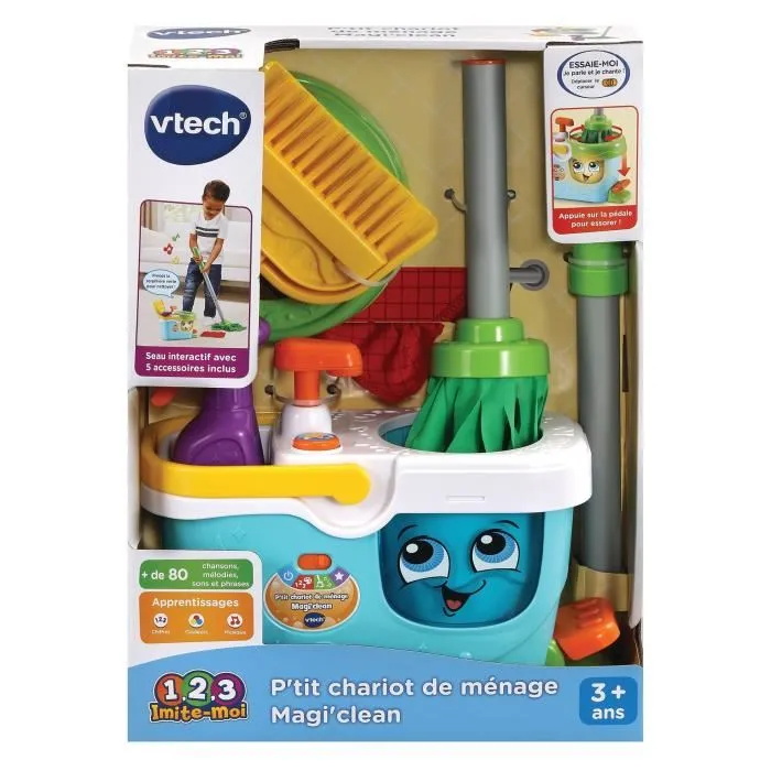 Vtech 1,2,3 Imitate Me Carro de limpieza Little Magi'clean Juguete de imitación para niños 2 Vtech 1,2,3 Imitate Me Carro de limpieza Little Magi'clean Juguete de imitación para niños 2