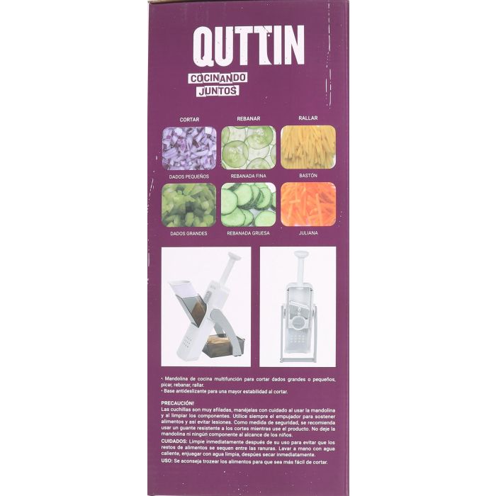 Quttin Cortador de Verduras 4 en 1, 14.5x14.5x33 cm, 735 g (6 Unidades) 6