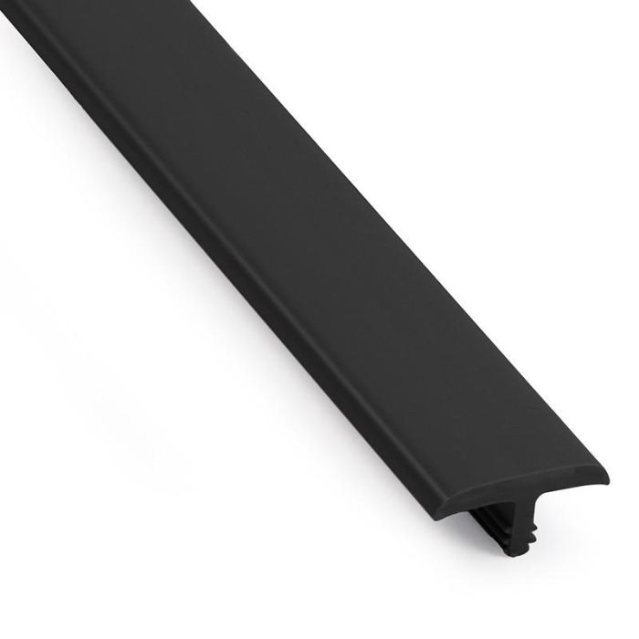 Q&Q Perfil Rígido en Forma de T Negro de 3 Metros, Esencial para la Estructura Interna de Canape Abatible