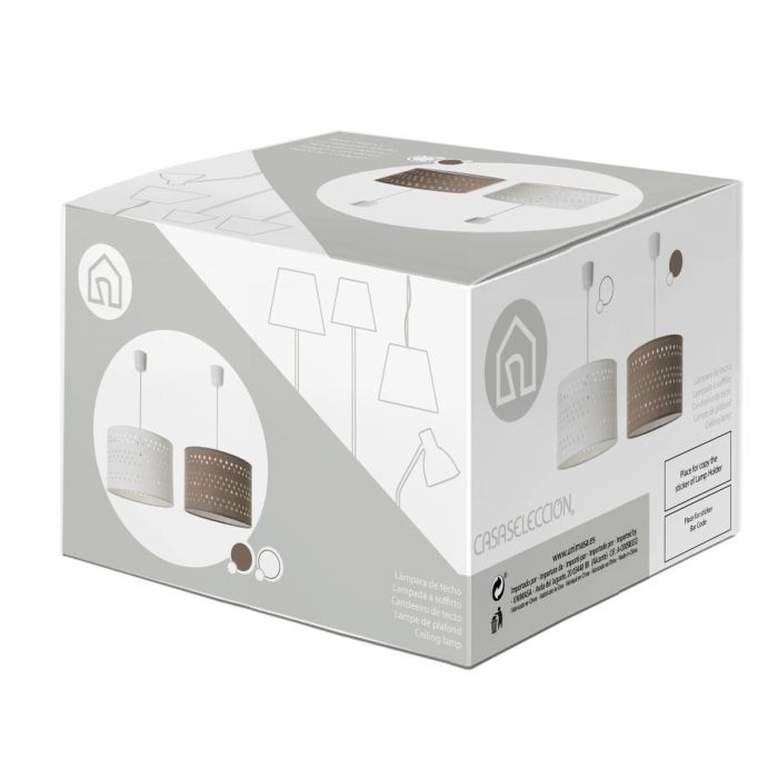 Lámpara de Techo Beige 60 W 1