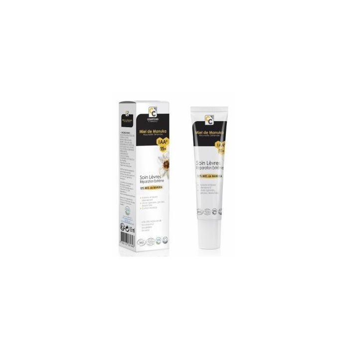 COMPTOIRS & COMPAGNIES IAA15+ Bálsamo Labios Reparador con 10% Miel de Manuka y Manteca de Karité para Labios Secos