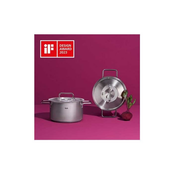 Fissler Pure Profi Cacerola de 24 cm con tapa de metal - Acero inoxidable reciclado - Ref 08612424000/0 6 Fissler Pure Profi Cacerola de 24 cm con tapa de metal - Acero inoxidable reciclado - Ref 08612424000/0 6