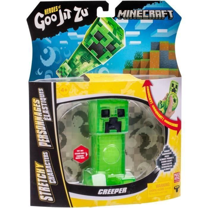 Figura Elástica - GOO JIT ZU - Creeper de Minecraft - 11 cm - Textura Elástica - 3x Elástico Figura Elástica - GOO JIT ZU - Creeper de Minecraft - 11 cm - Textura Elástica - 3x Elástico