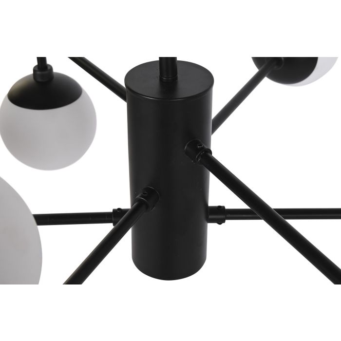 DKD Home Decor Lámpara de Techo Moderna Negro Cristal y Metal 9 Bolas 80 x 60 x 80 cm 4