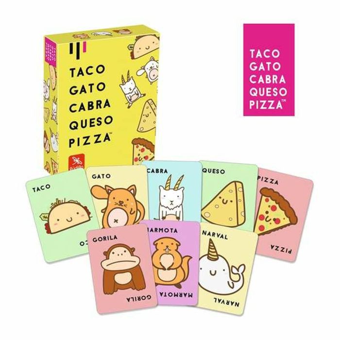 Juego taco, gato, cabra, queso, pizza. contiene 64 cartas. 1