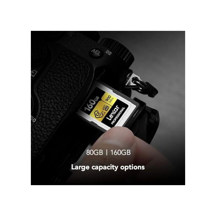 Lexar LCAGOLD160G-RNENG Tarjeta CFexpress Tipo A Gold Serie 160GB, 900MB/s Lectura, 800MB/s Escritura, VPG 400 1 Lexar LCAGOLD160G-RNENG Tarjeta CFexpress Tipo A Gold Serie 160GB, 900MB/s Lectura, 800MB/s Escritura, VPG 400 1