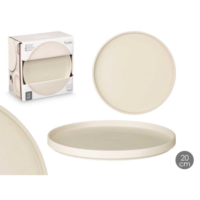 Plato Postre 20 Cm Liso Beige Vessia (24 Unidades) Plato Postre 20 Cm Liso Beige Vessia (24 Unidades)