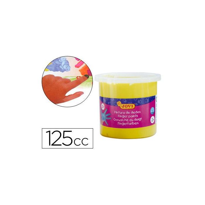 Jovi Estuche 5 Botes Pintura De Dedos 125 mL Amarillo