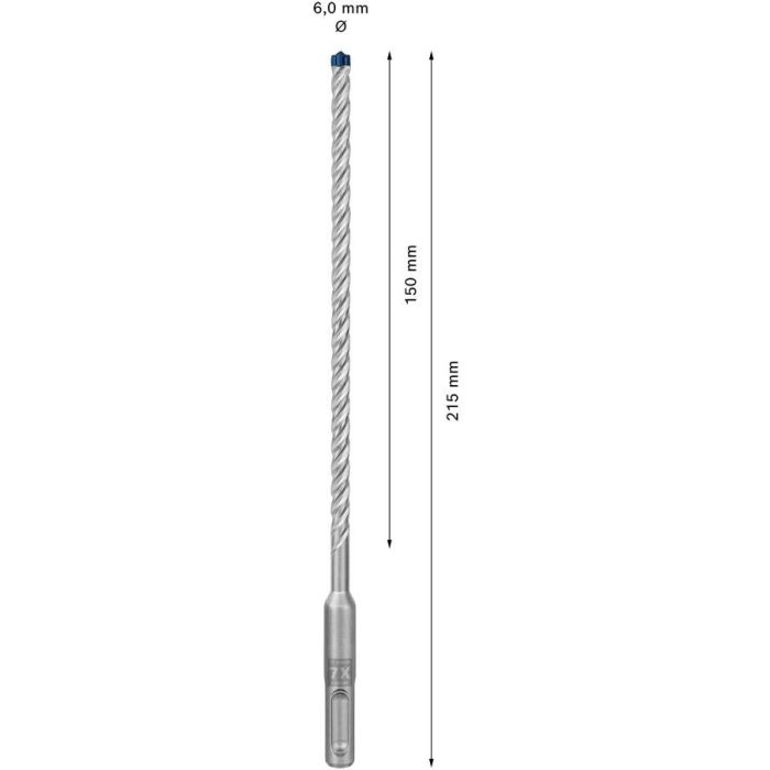 Bosch EXPERT Hammerbohrer SDS plus-7X 6x150x215mm 5 Bosch EXPERT Hammerbohrer SDS plus-7X 6x150x215mm 5