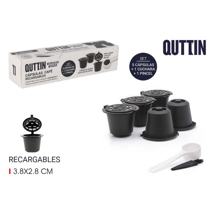 Set de 5 Cápsulas de Café Quttin con Accesorios (12 Unidades) Set de 5 Cápsulas de Café Quttin con Accesorios (12 Unidades)