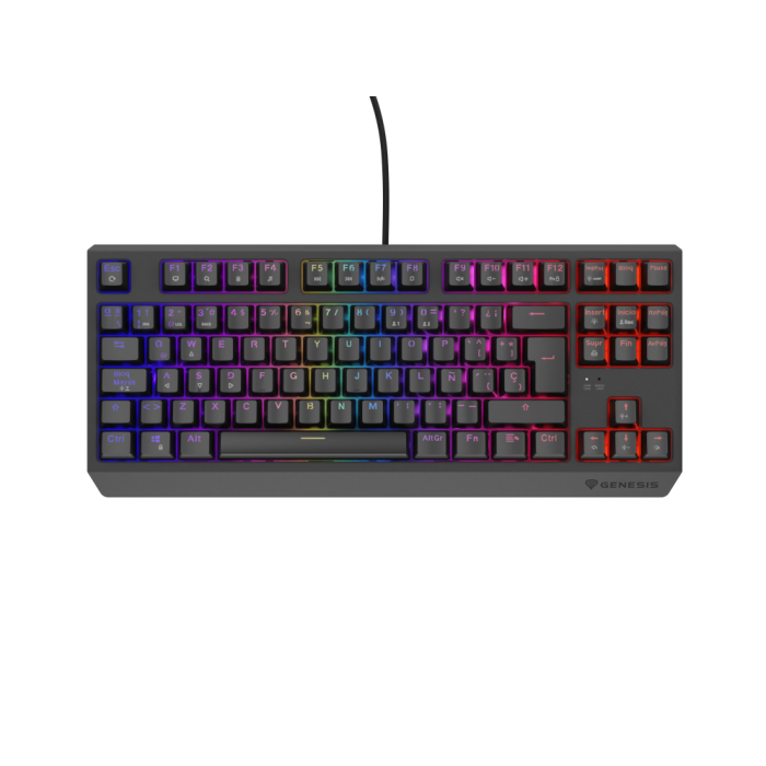 GENESIS Thor 230 TKL Teclado Gaming Mecánico Outemu Red, QWERTY Español, Retroiluminación LED RGB, USB, Negro GENESIS Thor 230 TKL Teclado Gaming Mecánico Outemu Red, QWERTY Español, Retroiluminación LED RGB, USB, Negro