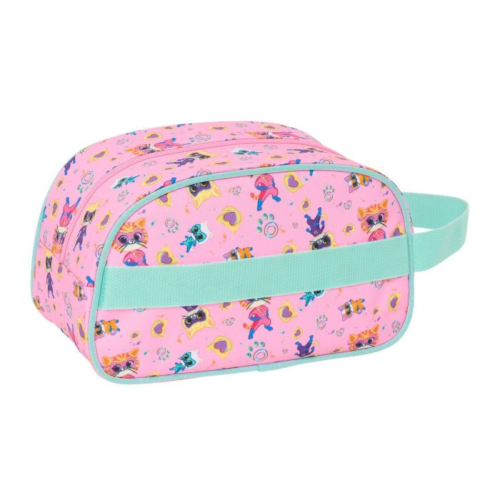 Neceser de Viaje SuperKitties Rosa Turquesa 26 x 15 x 12 cm 2 Neceser de Viaje SuperKitties Rosa Turquesa 26 x 15 x 12 cm 2