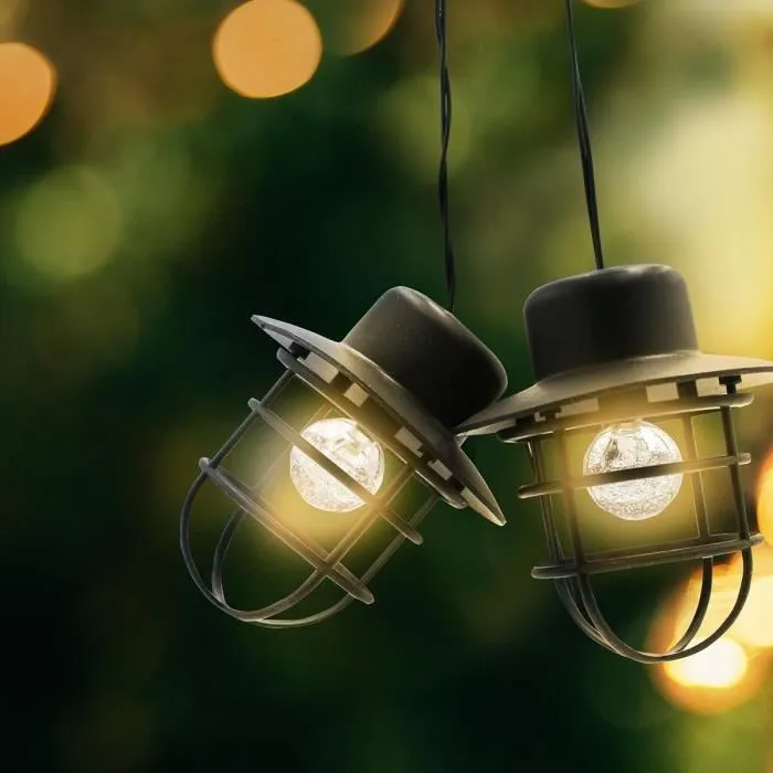 Lumisky DETROIT Guirnalda de Luz Solar 4 m - Pantalla Estilo Industrial - 10 Bombillas Redondas LED Blanco Cálido 2 Lumisky DETROIT Guirnalda de Luz Solar 4 m - Pantalla Estilo Industrial - 10 Bombillas Redondas LED Blanco Cálido 2