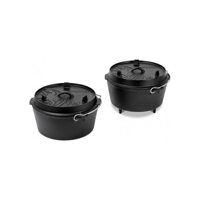 Petromax Feuertopf ft9 Olla de Hierro Fundido con Tapa, 7.5 Litros, Color Negro, 364 x 312 x 192 mm