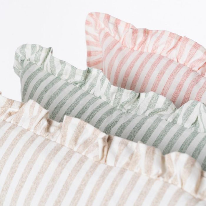 Cojín Rayas Gris Algodón 50 X 30 cm