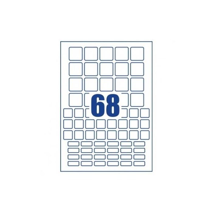 Avery AM00SA4 Etiquetas Adhesivas Permanentes Transparentes Antbacterianas 680 Piezas 30x30mm 20x20mm 20x10mm Formato A4 2 Avery AM00SA4 Etiquetas Adhesivas Permanentes Transparentes Antbacterianas 680 Piezas 30x30mm 20x20mm 20x10mm Formato A4 2