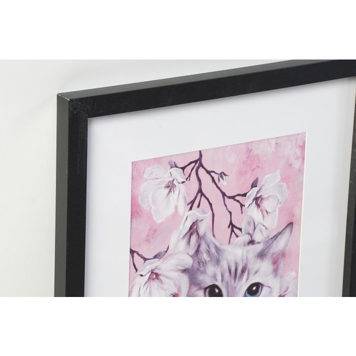Cuadro Shabby DKD Home Decor Rosa Negro 2 x 45 x 35 cm (4 Unidades) 1 Cuadro Shabby DKD Home Decor Rosa Negro 2 x 45 x 35 cm (4 Unidades) 1