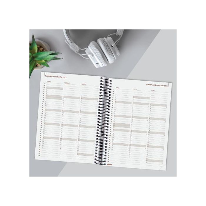 Finocam Agenda Anual Year Espiral E10-155x212 mm 1Dp Negro 2025 3