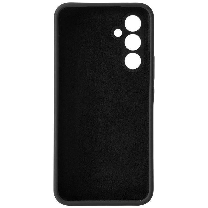 eSTUFF Funda de silicona para Samsung Galaxy A34, protección trasera y lateral, interior de microfibra, tacto sedoso, color negro