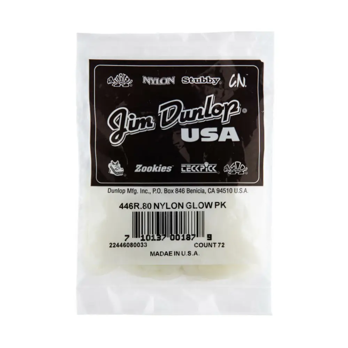 Dunlop Pack 72 Púas Nylon Glow Standard - 0,80 Mm 3