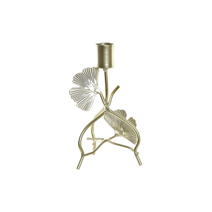 DKD Home Decor Candelabro Ginko Oriental Champan Metal 8 x 15 x 9 cm (4 Unidades)