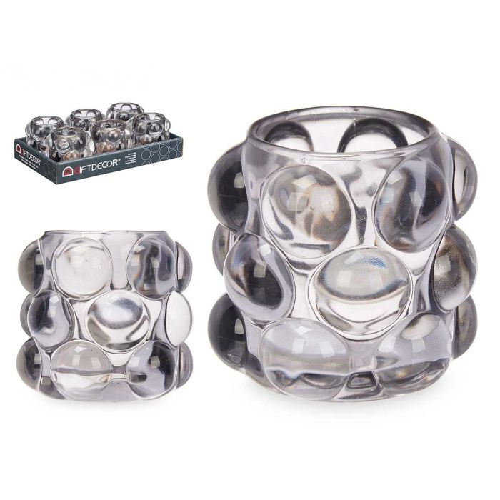 Portavelas Bola Pequeño Gris Giftdecor 8.4x9x8.4 cm Cristal (12 Unidades) Portavelas Bola Pequeño Gris Giftdecor 8.4x9x8.4 cm Cristal (12 Unidades)