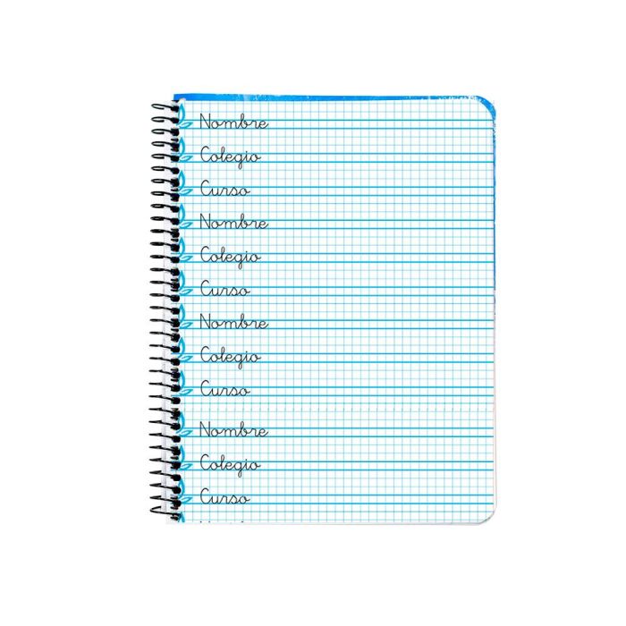 Cuaderno Espiral Liderpapel Folio Pautaguia Tapa Blanda 80H 75 gr Cuadro Pautado 4 mm Colores Surtidos 8 unidades 3