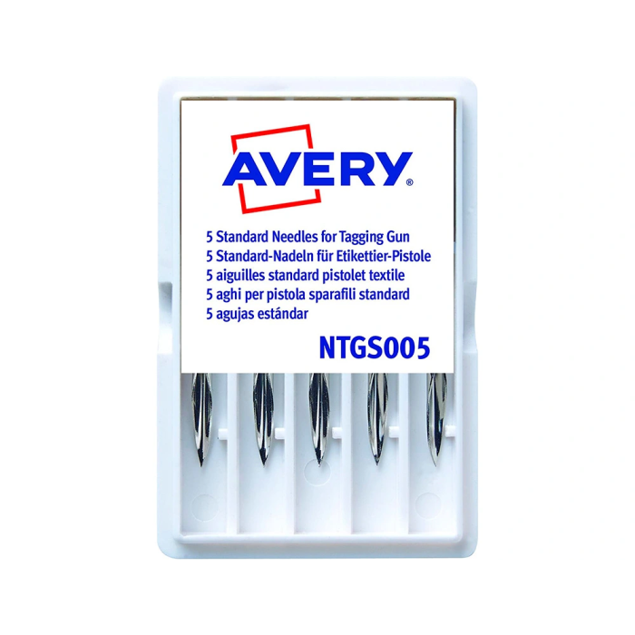 Avery TGS005 Repuesto Aguja Corta Estándar Base Plástico para Pistola de Navetes, Caja de 5 Unidades 3