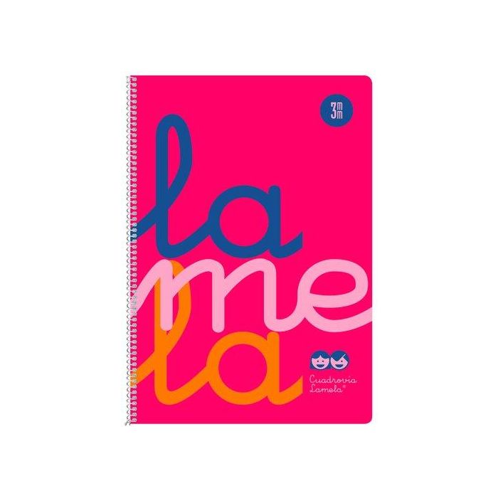 Lamela Bloc Tapa Polipropileno Fº 80H Cuadrovia 3 Mm Rosa (Set de 5)