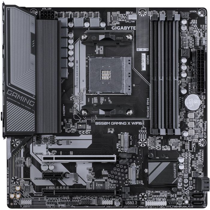 Gigabyte B550M GAMING X WIFI6 Placa Base AMD Ryzen 5000, Wi-Fi 6, DDR4 3200MHz, M.2 PCIe 4.0/3.0, 9MB55MGW-00-G10 1 Gigabyte B550M GAMING X WIFI6 Placa Base AMD Ryzen 5000, Wi-Fi 6, DDR4 3200MHz, M.2 PCIe 4.0/3.0, 9MB55MGW-00-G10 1