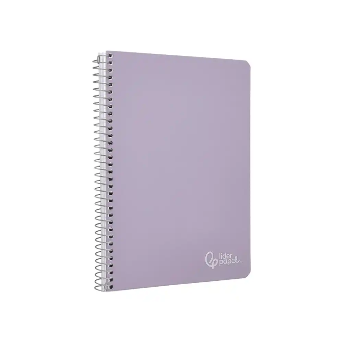 Liderpapel Cuaderno espiral A5 tapa dura 80h 90gr cuadro 4mm con margen color violeta 4