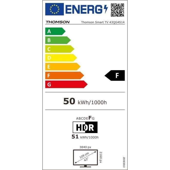 THOMSON 43QG4S14 - Televisor QLED 43 (109 cm) - 4K 3840x2160 - HDR 10 - Google TV - 2xHDMI 2.1 + 2xHDMI 2.0 3 THOMSON 43QG4S14 - Televisor QLED 43 (109 cm) - 4K 3840x2160 - HDR 10 - Google TV - 2xHDMI 2.1 + 2xHDMI 2.0 3