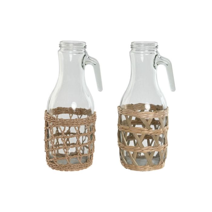 Jarra Home ESPRIT Natural Cristal Fibra (2 Unidades) Jarra Home ESPRIT Natural Cristal Fibra (2 Unidades)