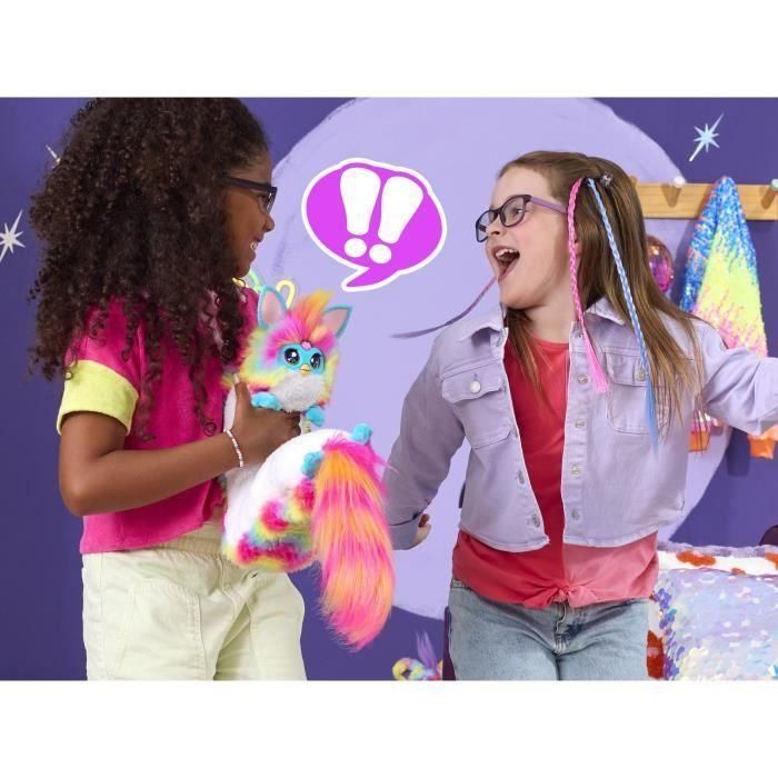 Hasbro HASG0668FA0 Furby DJ Furby, Peluche Electrónico Interactivo Arcoíris con Música, Luces, Movimientos y Juegos (Francés) 4