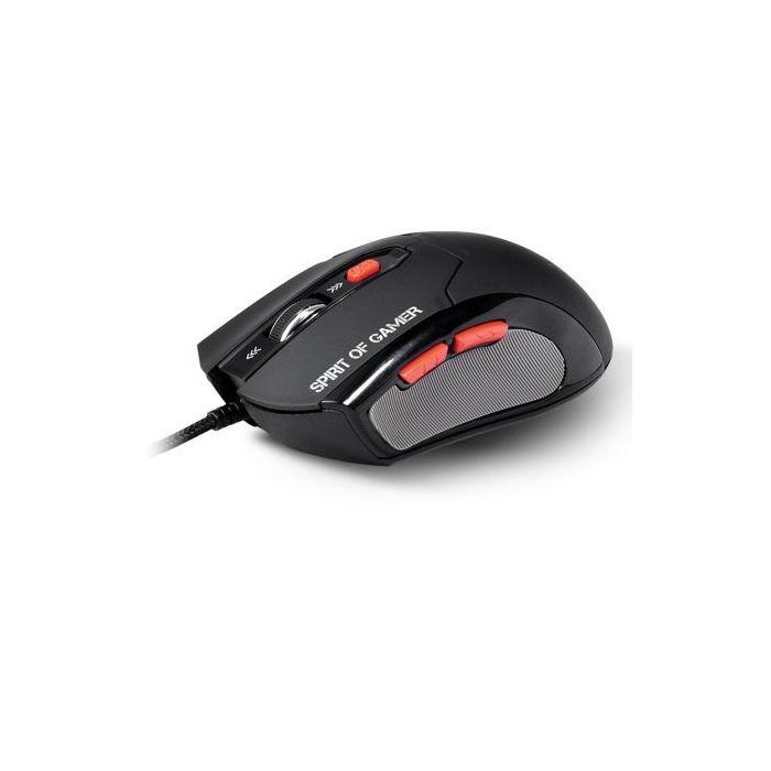 RATÓN SPIRIT OF GAMER PRO-M2 - 2800DPI - 6 BOTONES - LUZ DE FONDO - USB - CABLE 1.5M - NEGRO Y ROJO 3 RATÓN SPIRIT OF GAMER PRO-M2 - 2800DPI - 6 BOTONES - LUZ DE FONDO - USB - CABLE 1.5M - NEGRO Y ROJO 3