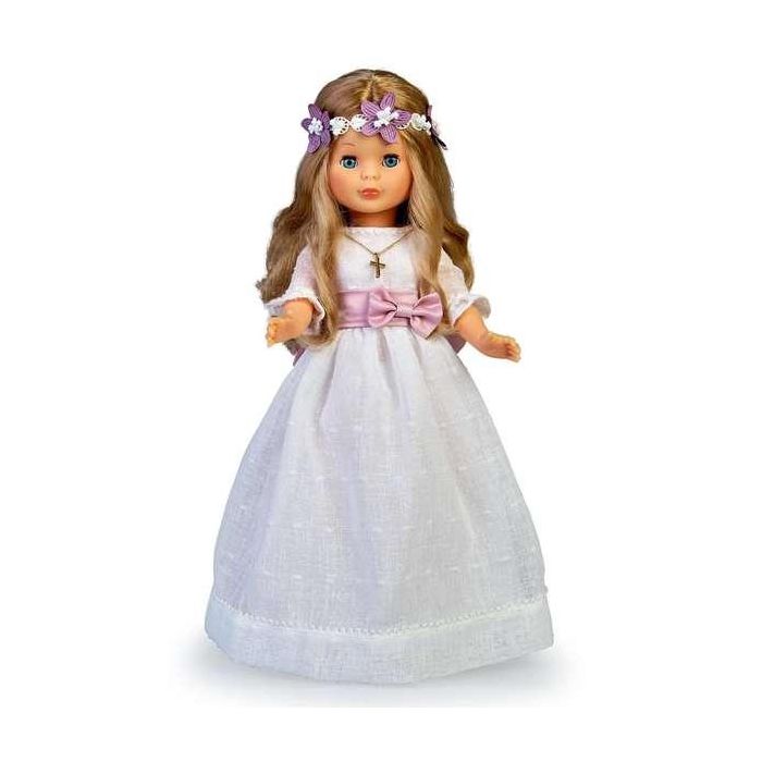 Muñeca nancy comunión rubia 48 cm con corona flores reedición 2023 Muñeca nancy comunión rubia 48 cm con corona flores reedición 2023