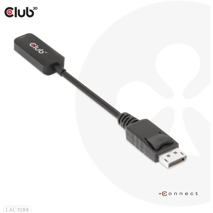 Club3D Adaptador DisplayPort 1.4 a HDMI HDR 8K60Hz / 4K120Hz Activo - Conector Macho a Hembra - 0.21m 5 Club3D Adaptador DisplayPort 1.4 a HDMI HDR 8K60Hz / 4K120Hz Activo - Conector Macho a Hembra - 0.21m 5