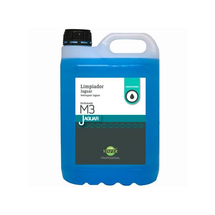 Vinfer limpiador higienizante líquido jaguar m3 perfumado concentrado azul garrafa 5l