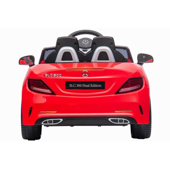 Tachan Coche de Batería Mercedes-Benz SLC 12V Rojo con Licencia, Doble Motor, Luces, Sonidos y USB 4