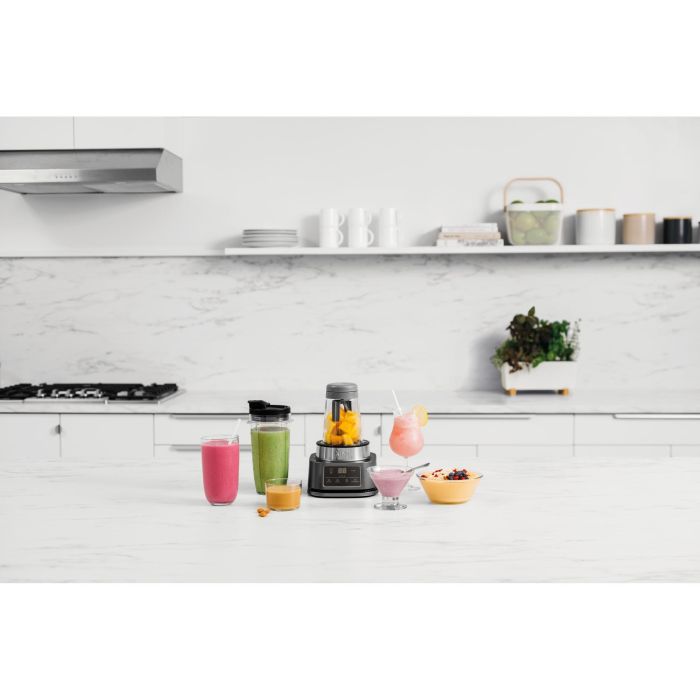 Ninja CB100EU Batidora de Vaso Power Nutri 2 en 1, 1100W, con Bol y Vaso, Tecnología Smart Torque y Auto-iQ 5 Ninja CB100EU Batidora de Vaso Power Nutri 2 en 1, 1100W, con Bol y Vaso, Tecnología Smart Torque y Auto-iQ 5
