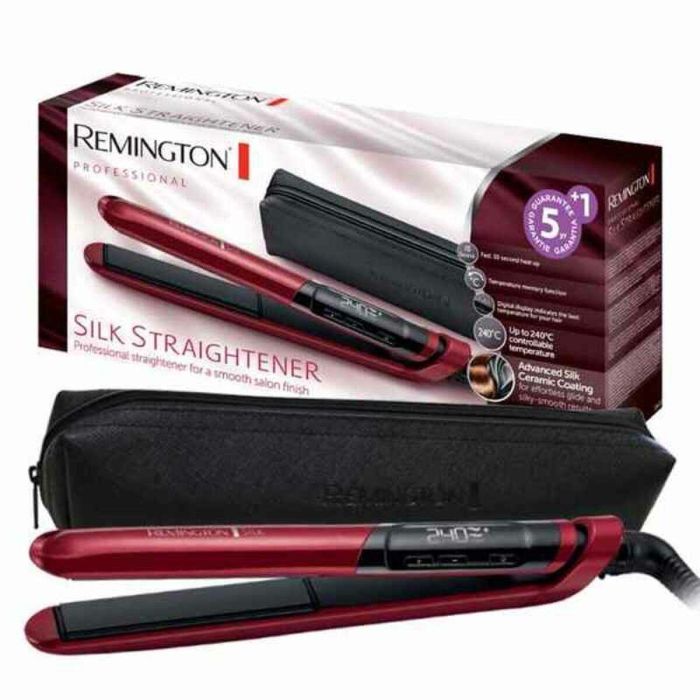Plancha de Pelo Remington Silk Straightener 110 mm Rojo Negro Plancha de Pelo Remington Silk Straightener 110 mm Rojo Negro