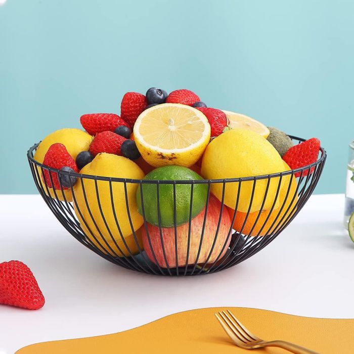 Cesta de metal para frutas Confortime 24.5x10 cm (12 Unidades) 1 Cesta de metal para frutas Confortime 24.5x10 cm (12 Unidades) 1