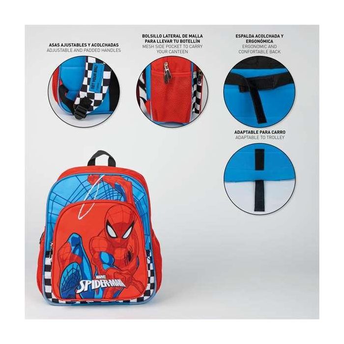 Mochila Escolar Spider-Man Rojo 40 x 37 x 30 cm 4